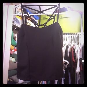Black strappy tank top